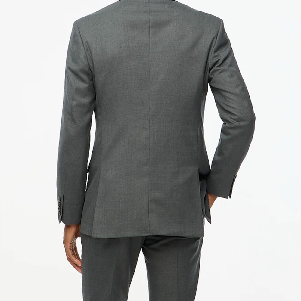 J.Crew Mens Thompson Slim Fit Suit Worsted Wool Gray jacket 36S pant 30 waist - Picture 3 of 17